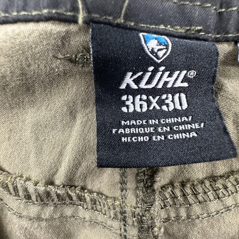 Kuhl Slax Pants Mens 36 Green Stretch Chino Hiking Outdoor Casual Enduro Fabric - Picture 8 of 16